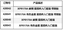 XPR170™系统易损件入门套装